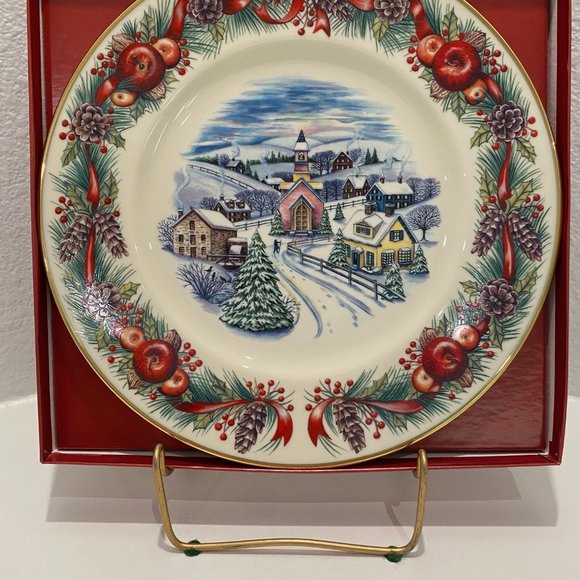 New Lenox $86 for the Holidays 2000 Annual Limited Edition - Villages Plate